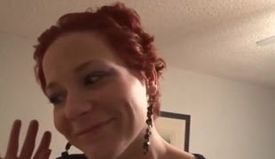 Dirty Redhead Wife Gets a Painful Booty Fucking