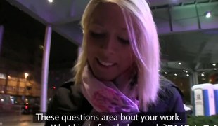 Hawt blonde Russian girl fucked for cash in hotel room