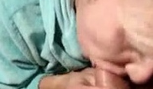 Golden-haired haired wrinkled mature slut was sucking cock previous to analfuck