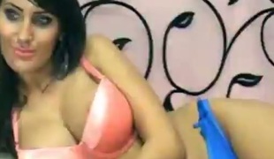 Busty hoe fingering her cunt and asshole in provocative homemade sex tape